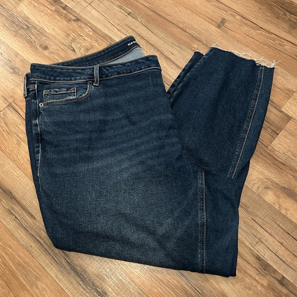 Old Navy Women’s Plus Size 26 Dark Wash Denim Jeans Mid Rise 26w